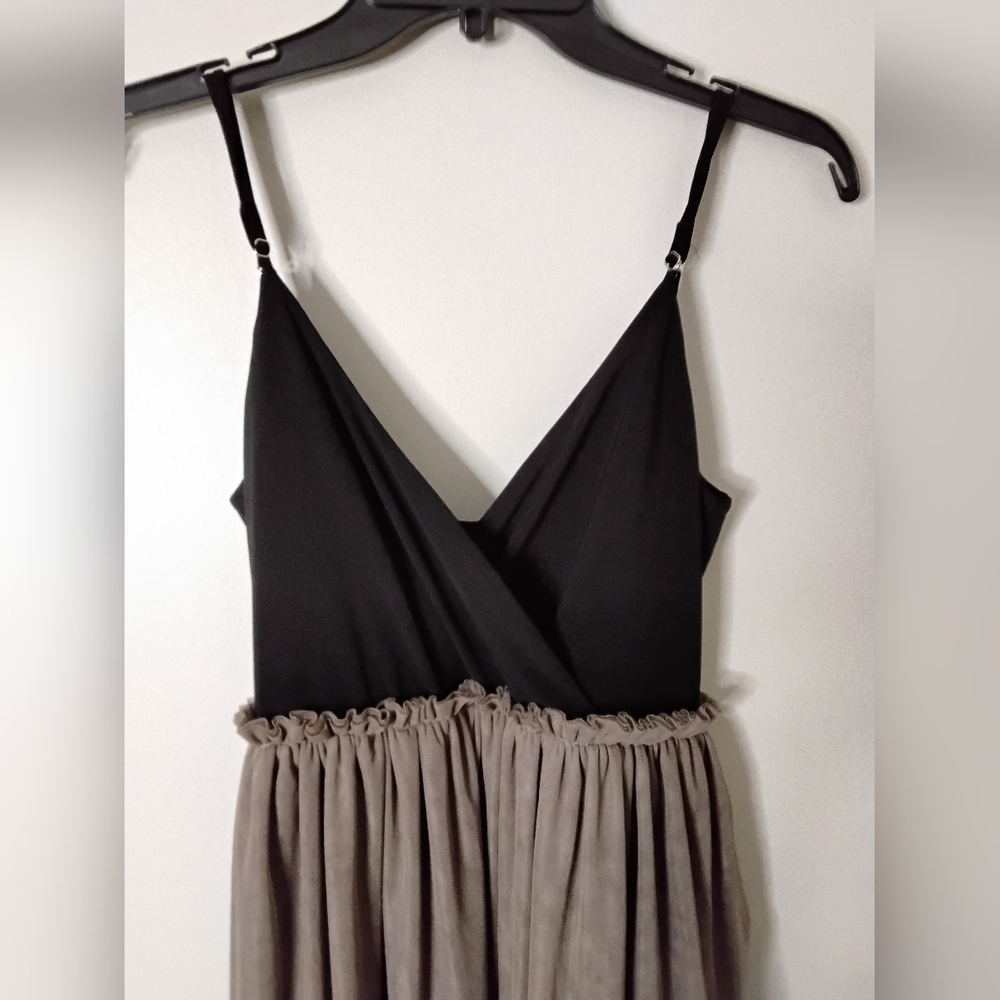Leith Black and Tan Asymmetrical Dress - Picture 2 of 11